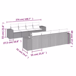 VidaXL 3257698 ensemble de meubles de jardin