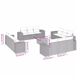 VidaXL 3257707 ensemble de meubles de jardin