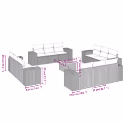 VidaXL 3257710 ensemble de meubles de jardin
