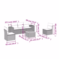 VidaXL 3257718 ensemble de meubles de jardin