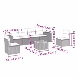 VidaXL 3257724 ensemble de meubles de jardin