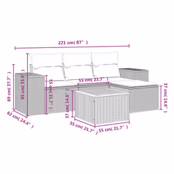 VidaXL 3257746 ensemble de meubles de jardin