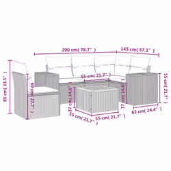 VidaXL 3257782 ensemble de meubles de jardin