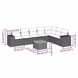 VidaXL 3257808 ensemble de meubles de jardin