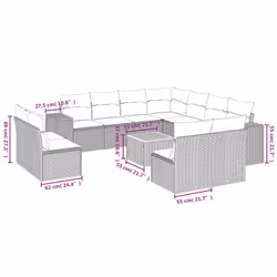 VidaXL 3257834 ensemble de meubles de jardin