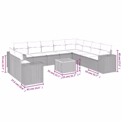 VidaXL 3257850 ensemble de meubles de jardin