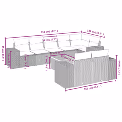 VidaXL 3257862 ensemble de meubles de jardin