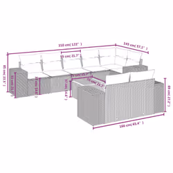 VidaXL 3257866 ensemble de meubles de jardin