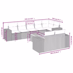 VidaXL 3257873 ensemble de meubles de jardin