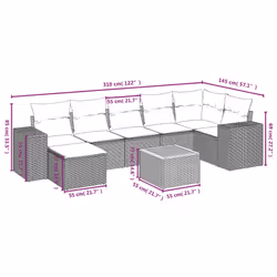 VidaXL 3257887 ensemble de meubles de jardin