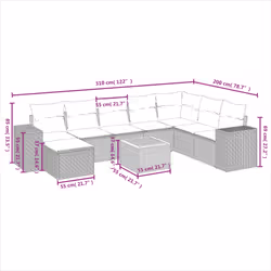 VidaXL 3257913 ensemble de meubles de jardin