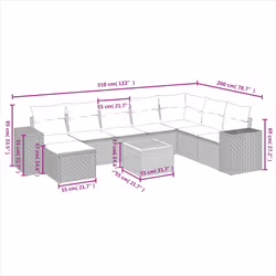VidaXL 3257914 ensemble de meubles de jardin