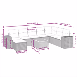 VidaXL 3257915 ensemble de meubles de jardin