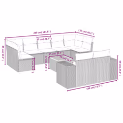 VidaXL 3257925 ensemble de meubles de jardin