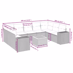 VidaXL 3257942 ensemble de meubles de jardin