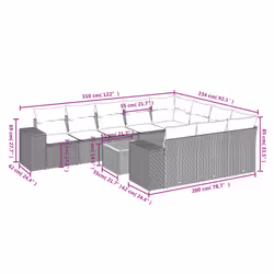 VidaXL 3257945 ensemble de meubles de jardin
