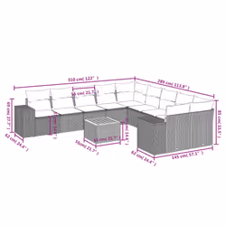 VidaXL 3257957 ensemble de meubles de jardin
