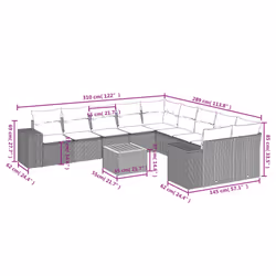 VidaXL 3257970 ensemble de meubles de jardin
