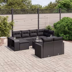 VidaXL 3261285 banc de jardin Rotin, Acier