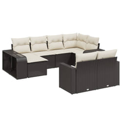 VidaXL 3261286 banc de jardin Rotin, Acier