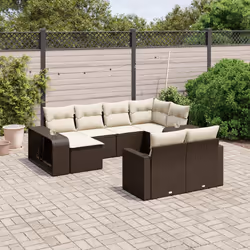 VidaXL 3261293 banc de jardin Rotin, Acier