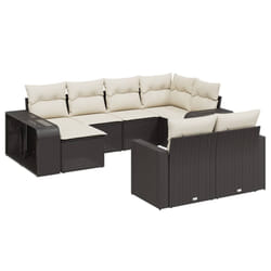 VidaXL 3261296 banc de jardin Rotin, Acier