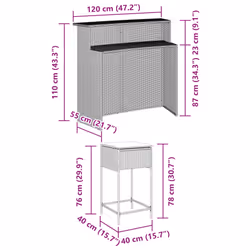 VidaXL 3261488 ensemble de meubles de jardin - Vue supplémentaire 8