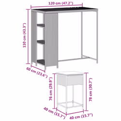 VidaXL 3261492 ensemble de meubles de jardin - Vue supplémentaire 8