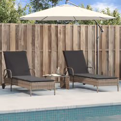 VidaXL 3261436 chaise d'extérieur Terrace Siège rembourré Polyuréthane, Acier Gris