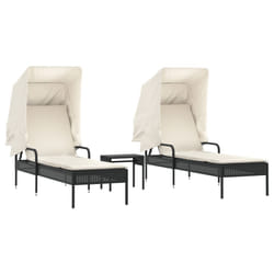 VidaXL 3261569 chaise d'extérieur Linge Siège rembourré Polyuréthane, Acier Crème, Blanc