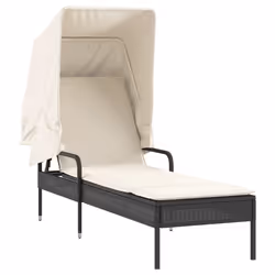 VidaXL 3261569 chaise d'extérieur Linge Siège rembourré Polyuréthane, Acier Crème, Blanc