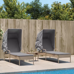VidaXL 3261572 chaise d'extérieur Linge Siège rembourré Polyuréthane, Acier Gris