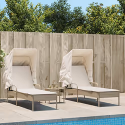 Détendez-vous et profitez du plein air avec ces chaises longues confortables ! Matériau durable : la résine tressée, égalemen ...