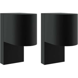 Appliques murales extérieures 2 pcs Noir 12 x 7 x 15 cm Vidaxl