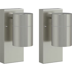 Vidaxl - Lampes murales d'extérieur 2 pcs Acier inoxydable Argent IP44