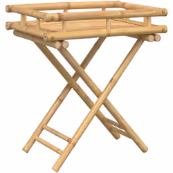 Cette table à plateau pliable moderne en bambou, conçue avec des lignes épurées et simples, est un excellent choix pour votre ...