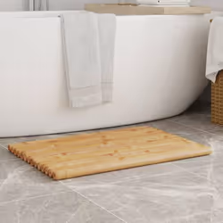 Ces tapis de bain en bambou transformera votre salle de bain en une oasis de bien-être naturelle. Matériau durable : le bambo ...