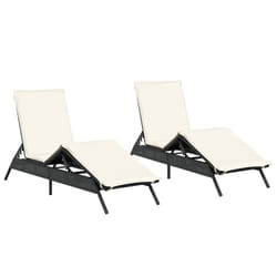 VidaXL 3261578 chaise d'extérieur Terrace Siège rembourré Polyuréthane, Acier Crème, Blanc