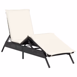 VidaXL 3261578 chaise d'extérieur Terrace Siège rembourré Polyuréthane, Acier Crème, Blanc - Vue supplémentaire 4