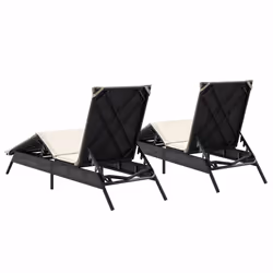 VidaXL 3261578 chaise d'extérieur Terrace Siège rembourré Polyuréthane, Acier Crème, Blanc - Vue supplémentaire 7