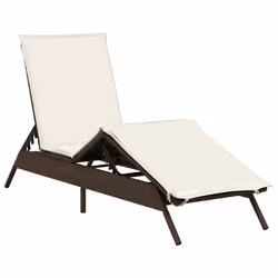 VidaXL 3261579 chaise d'extérieur Terrace Siège rembourré Polyuréthane, Acier Crème, Blanc - Vue supplémentaire 4