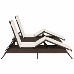 VidaXL 3261579 chaise d'extérieur Terrace Siège rembourré Polyuréthane, Acier Crème, Blanc - Vue supplémentaire 6