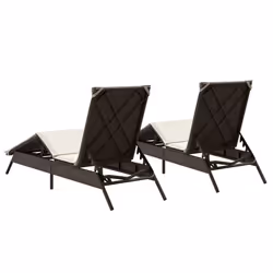 VidaXL 3261579 chaise d'extérieur Terrace Siège rembourré Polyuréthane, Acier Crème, Blanc - Vue supplémentaire 7