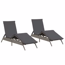 VidaXL 3261580, Terrace, Siège rembourré, Polyuréthane, Acier, Gris, 110 kg, 590 mm