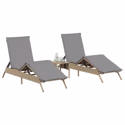 VidaXL 3261581 chaise d'extérieur Terrace Siège rembourré Polyuréthane, Acier Gris