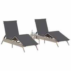 VidaXL 3261583 chaise d'extérieur Terrace Siège rembourré Polyuréthane, Acier Gris - Vue supplémentaire 3