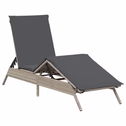 VidaXL 3261583 chaise d'extérieur Terrace Siège rembourré Polyuréthane, Acier Gris - Vue supplémentaire 4