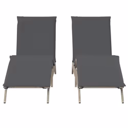 VidaXL 3261583 chaise d'extérieur Terrace Siège rembourré Polyuréthane, Acier Gris - Vue supplémentaire 5