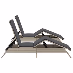VidaXL 3261583 chaise d'extérieur Terrace Siège rembourré Polyuréthane, Acier Gris - Vue supplémentaire 6