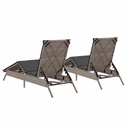 VidaXL 3261583 chaise d'extérieur Terrace Siège rembourré Polyuréthane, Acier Gris - Vue supplémentaire 7